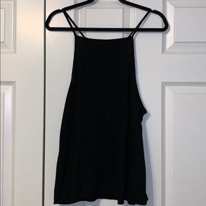 flowy high neck ribbed tank
